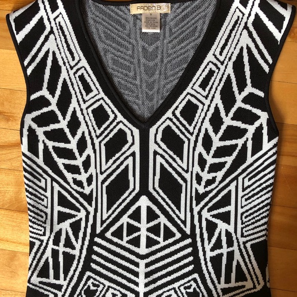 Arden B dress small black and white bodycon - Picture 5 of 6